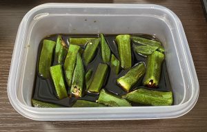 オクラの醤油漬け