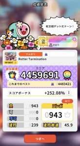 Rotter Tarmination裏のリズコネ全良リザルト